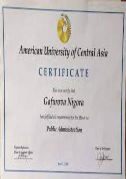 Buy Degree From the University of Central Asia