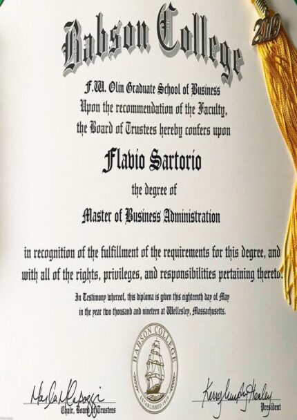 Buy college degree from The Babson College
