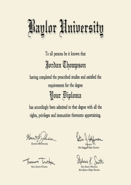 Buy college degree from The Baylor University