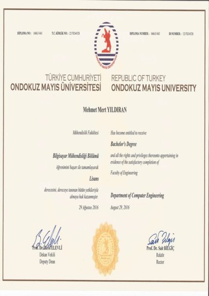 Buy college degree from the Ondokuz Mayis Üniversitesi