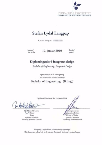 Buy college degree from The Syddansk Universitet