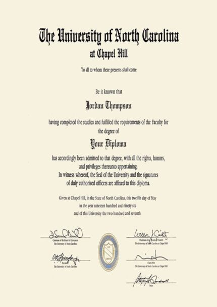 Buy college degree from The University of North Carolina at Chapel Hill