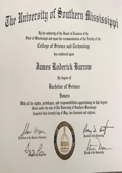 Buy college degree from The University of Southern Mississippi