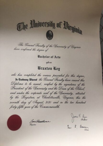 Buy college degree from The University of Virginia