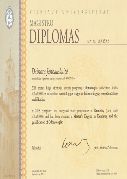 Buy college degree from The Vilniaus Universitetas