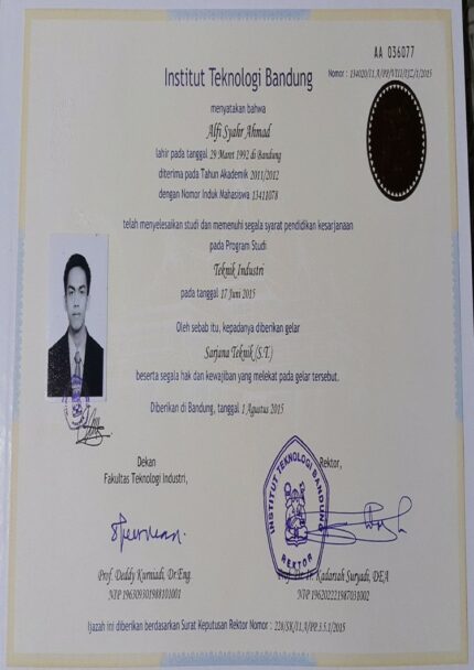Buy college degree from the Institut Teknologi Bandung