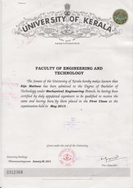 Buy college degree from The University of Kerala